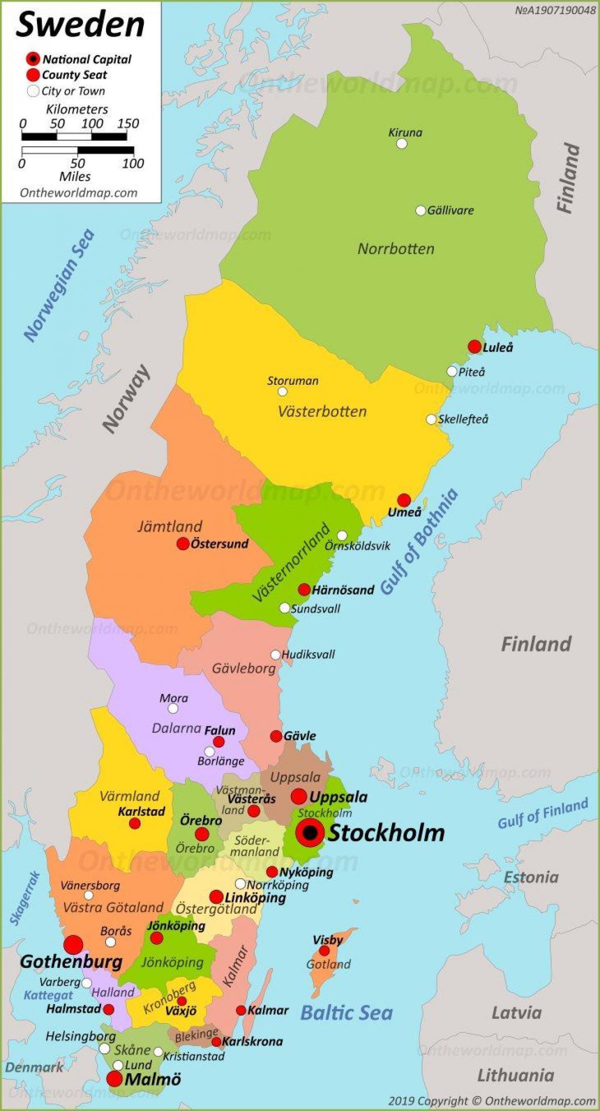 スウェーデン首都地図